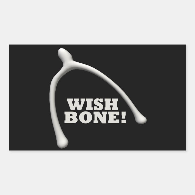 Wishbone Rectangular Sticker (Front)