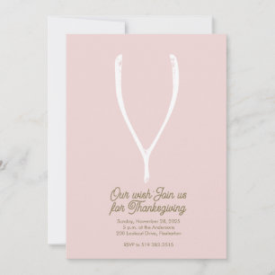 Wishbone Thanksgiving Invitation