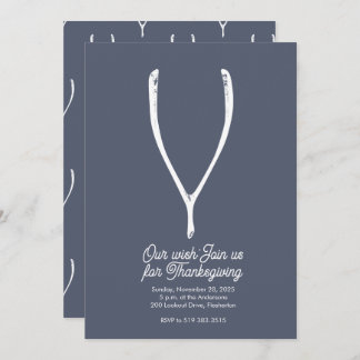 Wishbone Thanksgiving Invitation