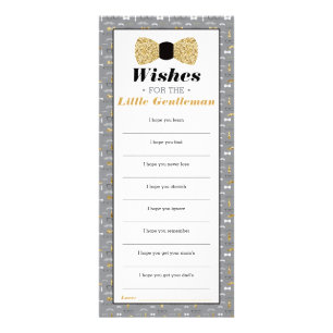 Wishe for the Little Gentleman, Baby Shower Rack Card