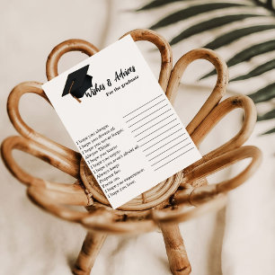 Wishes and advices for the graduation game invitation