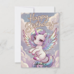 Wishes Celestial Unicorn Birthday Card