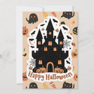 Wishes Custom Happy Halloween Holiday Card