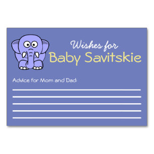 Wishes for Baby Advice Card