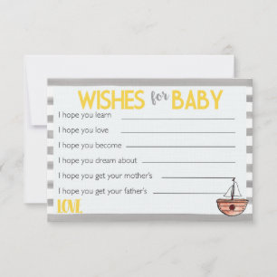 Wishes for Baby Advice Card