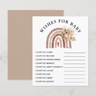 Wishes for Baby Boho Rainbow Baby Shower Game