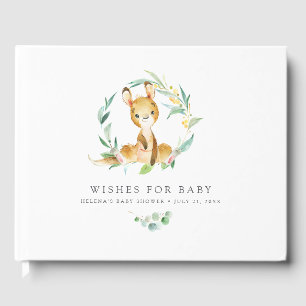 Wishes For Baby Bush Baby Kangaroo Baby Shower Guest Book