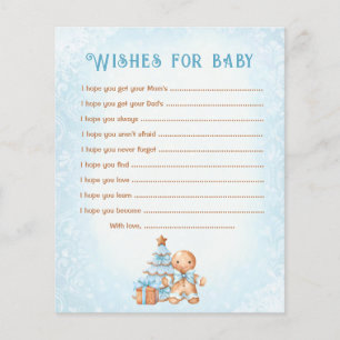 Wishes For Baby Card Christmas Boy Baby Shower