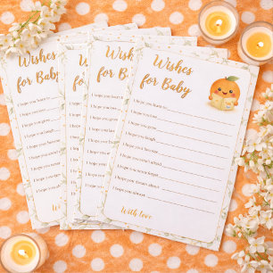 Wishes For Baby - Cutie Baby Shower Activity Game Stationery
