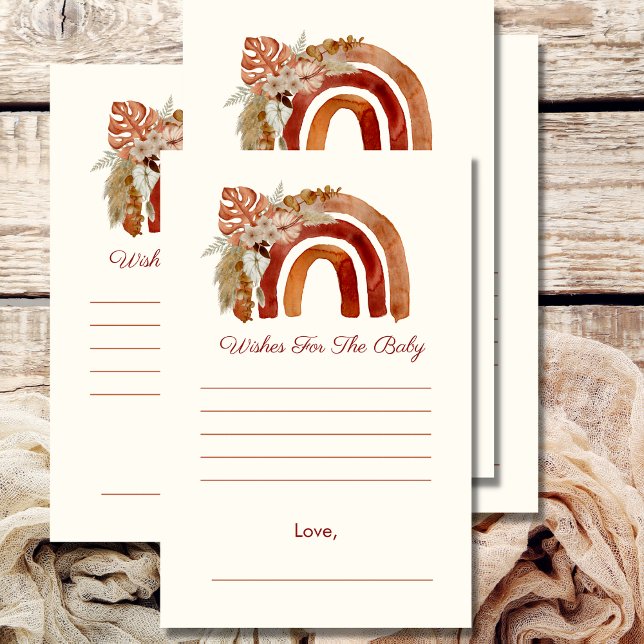 Wishes For Baby Earth Tone Boho Rainbow Tropical (Creator Uploaded)
