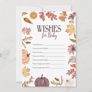 Wishes for Baby, Fall Baby Wishes Invitation