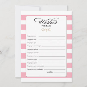 Wishes for Baby Game Card - Pink
