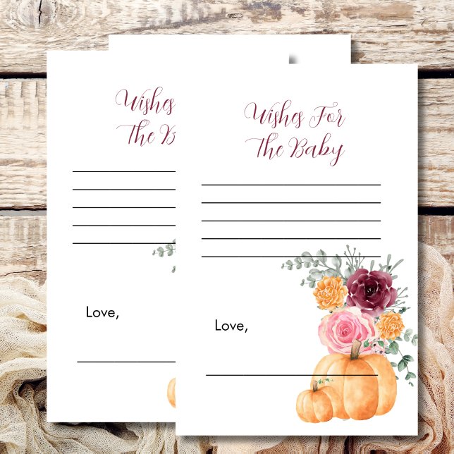 Wishes for baby game fall pumpkin burgundy pink (Creator Uploaded)