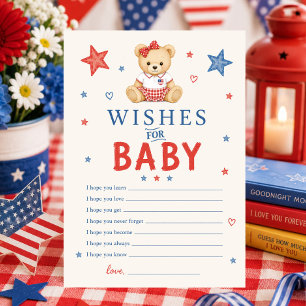 Wishes for Baby Girl Card