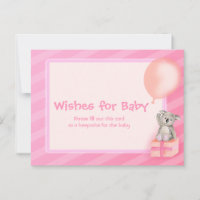 Wishes for baby girl - koala baby shower postcard