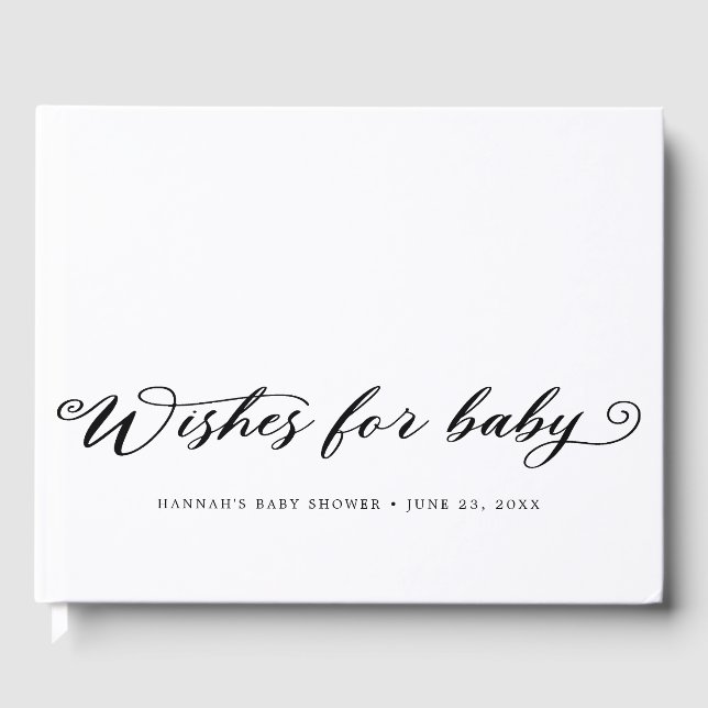 Wishes for Baby Guestbook (Front)
