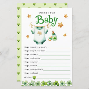 Wishes for Baby Keepsake Baby Shower Game