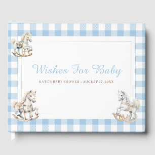 Wishes for Baby Rocking Horse Baby Shower  Guest Book