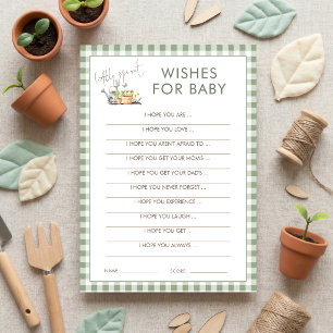 Wishes for Baby Shower Activity Little Sprout Card