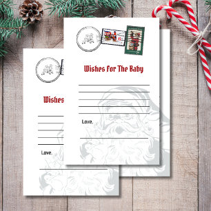 Wishes for baby shower santa's letter postmarked