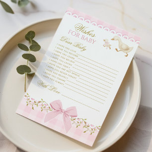 Wishes for baby Silly Goose Pink Baby Shower card