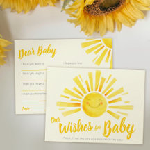 Wishes for baby whimiscal ink sun baby shower
