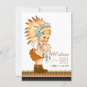 Wishes for Baby Wild and Free Baby Shower Invitation