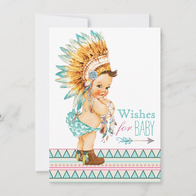 Wishes for Baby Wild and Free Baby Shower Invitation (Front)