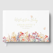 Wishes for Baby!  Wildflower Guest Book