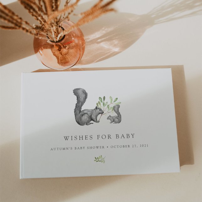 Wishes for Baby | Woodland Friends Baby Shower Guest Book (Creator Uploaded)