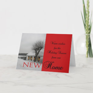 Wishes for holiday season from New Home - Card