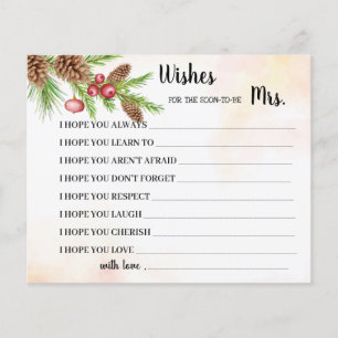 Wishes for Soon to be Mrs Christmas Shower Card