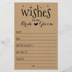 Wishes for the Bride and Groom Card
