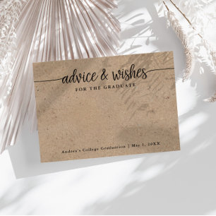Wishes for the Graduate Kraft Advice Cards
