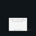 Wishes For The New Mr   Mrs Wedding Minimalist Advice Card<br><div class="desc">Use this modern wish card at your party to have guests leave a personal note for the guest of honour. Add your information on the template form. The advanced editing menu allows you to change the colours and the fonts.</div>