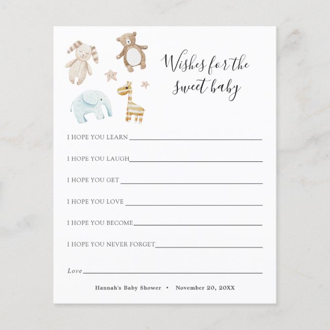 Wishes for the Sweet Baby (Front)