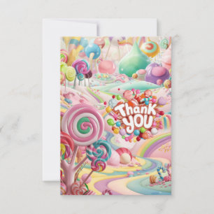 Wishes Kids Candyland thank you card