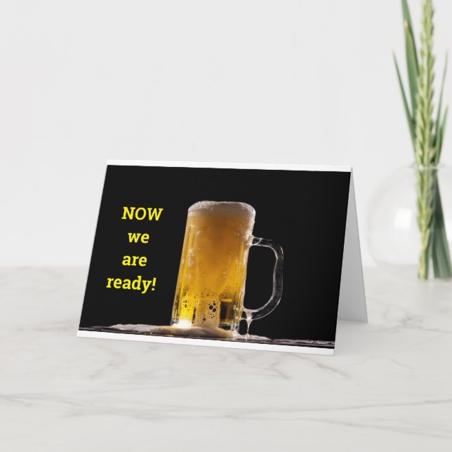 WISHES OF OVERFLOWING BEER/HAPPINESS CARD (Front)