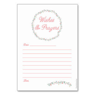 Wishes & Prayers cards - Pink