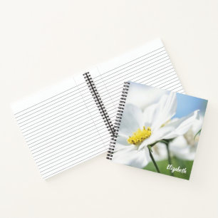Wishes with White Daisies Personalised Notebook