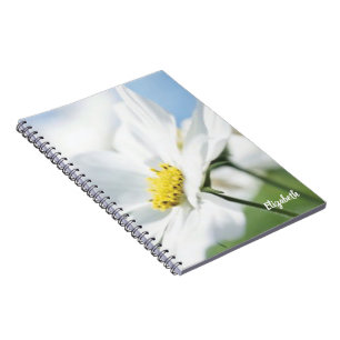 Wishes with White Daisies Personalised Notebook