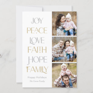 Wishful Words EDITABLE COLOR Holiday Photo Card