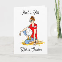 Wishing a Good Day | Hand Drawn Chicken and Lady