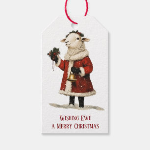 Wishing Ewe Sheep Lamb Santa Gift Tag