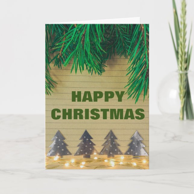 Wishing Happy Holiday Decorative Christmas Tree (Front)