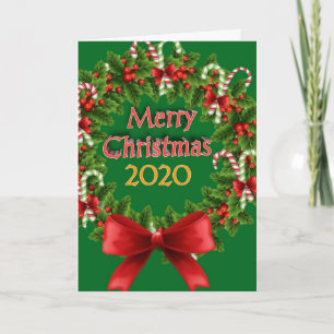Wishing Happy Holiday Decorative Christmas Tree Card