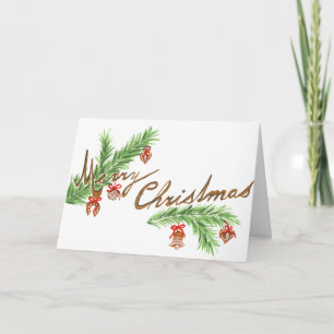 Wishing Happy Holiday Decorative Christmas Tree Card