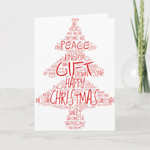 Wishing Happy Holiday Decorative Christmas Tree Card
