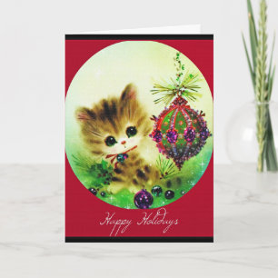 Wishing Happy Holiday Decorative Christmas Tree Card