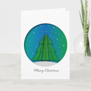 Wishing Happy Holiday Decorative Christmas Tree Card